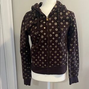 TNA all over print Brown Designer Patterned Women's Hoodie